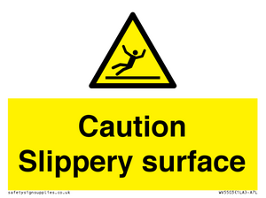 Caution Slippery surface